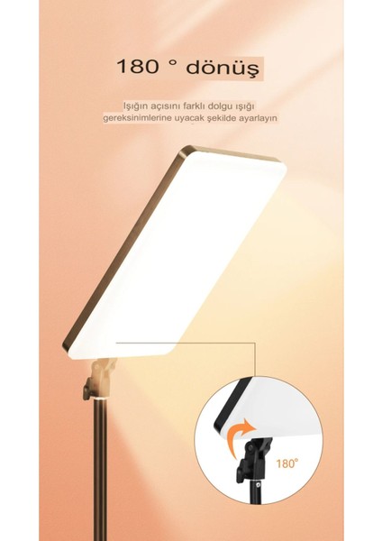 19 Inç LED Video Işık Kiti Studio Pograph Light Kamera Lambası Dimmabable Tripodlu Panel Işık fırsatları