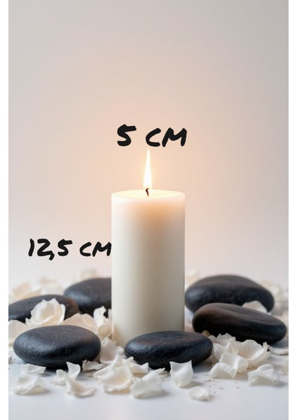 El Işçiliği Hand Made Kütük Silindir Mum Krem Renk 5 cm Genişlik 12,5 cm Uzunluk Lavanta Kokulu indirimleri