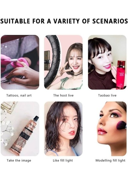 Döküm Ayaklı 22 Inç 600 LED Tripod Rıng Lıght Işık Influencer Youtuber Işığı Güzellik Makyaj LED indirimleri