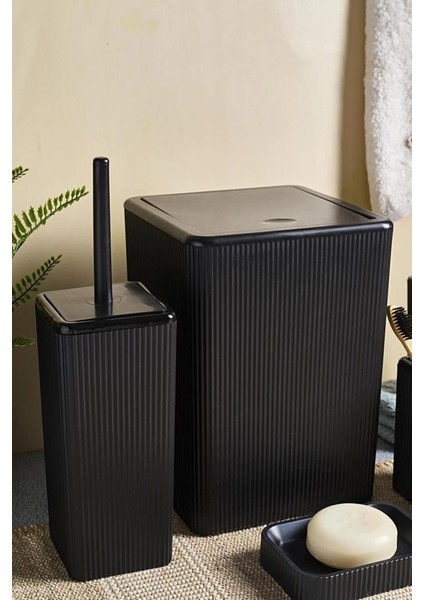 Perotti Palermo Siyah Kare 5'li Banyo Seti fiyatları