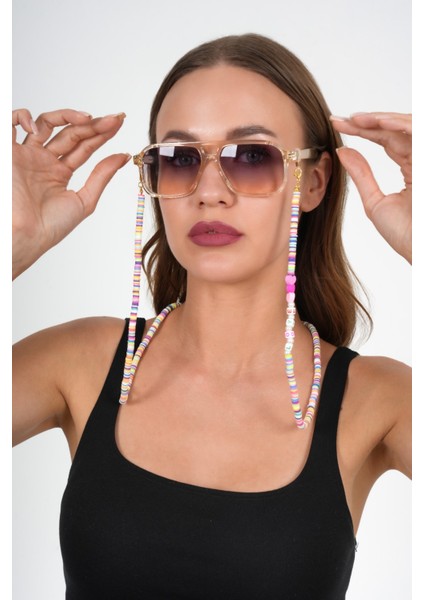 Fimo Love Kalpli Renkli Gözlük Zinciri - Kolye - Bileklik fiyatları