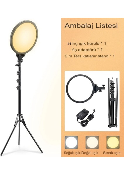 14 Inç Youtube Makyaj Canlı Akışı Video Fotoğrafçılığı Aydınlatma Için LED Stüdyo Fotoğraf Panel