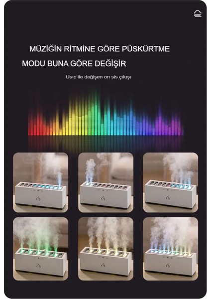 Uzaktan Kumandalı 900ML Kapasiteli Rgb Işıklı Bluetooth Speaker Modlu Hava Nemlendirici fiyatları