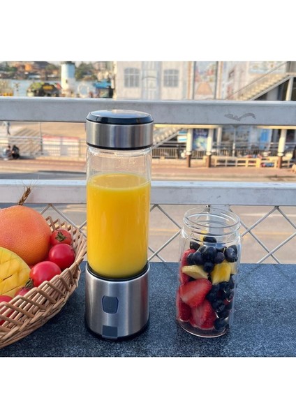 Ensiga Şarjlı 4 Bıçaklı Metal Blender Özelleştirilmiş Taşınabilir Yüzlü Oem Kişisel USB Mini Blender