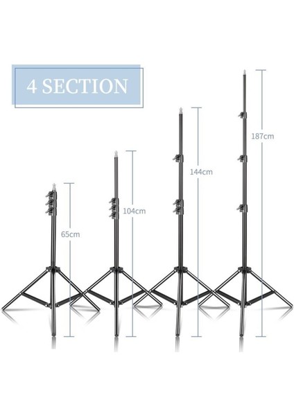 Bluetooth Kumandalı Tripod 2.1 mt 360 Döner Başlıklı Telefon Tutucu Ring Light Stüdyo Lamba Ayağı