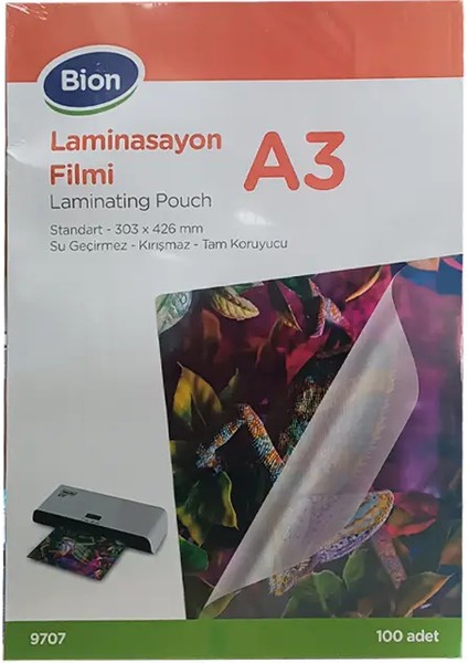 Bıon Lamınasyon Fılmı A3 125 Mıc 100 Lu (9707)