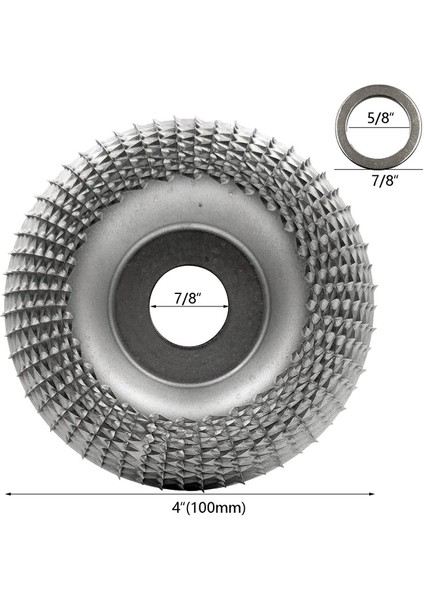 Ahşap Oyma Diski Taşlama Şekillendirme Diski 7/8 Inç Delik Ahşap Taşlama Tekerleği Oyma Aşındırıcı Disk (100MM, Ark Tipi, Gümüş) (Yurt Dışından) fiyatları