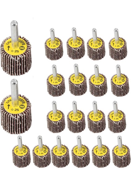 20 Paket Monteli Mop Zımpara 80 Grit Alüminyum Oksit Zımpara Mop Zımparaları Matkap - Aşındırıcı Taşlama Aleti (Yurt Dışından)