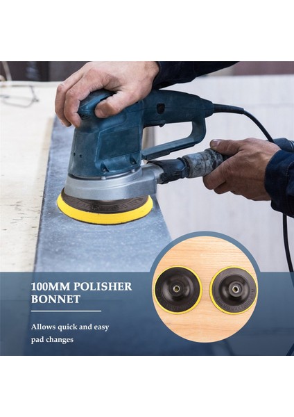 2 Adet 100MM Parlatıcı Kaput Pedi Açı Öğütücü Tekerlek Parlatma Kum Kağıt Disk (Yurt Dışından)