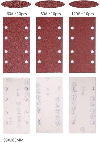 30 Adet Kare Zımpara Kağıdı Zımpara Kağıdı 95X185MM Zımpara Kanca Döngü Disk Aşındırıcı Aletler Ahşap Parlatma Araçları (Yurt Dışından) fırsatları