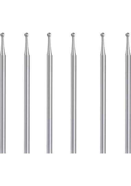 6 Adet Küresel Freze Seti, 3/32 Inç Saplı Küre Frezeler Mücevher Oyma Uçları (2,1 Mm) (Yurt Dışından)