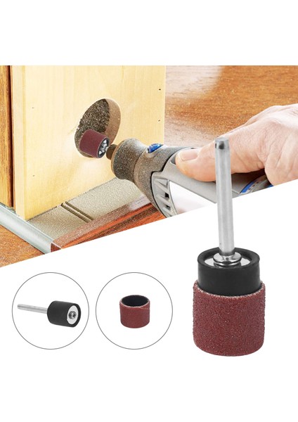 Dremel Döner Aletler 2 Zımpara Tamburu Mandrelli 100 Adet 1/2 "zımpara Bantları Seti (Yurt Dışından)