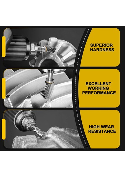 Karbür Freze Seti Dremel Döner 1/8 Inç Şaft 10 Adet Kalıp Taşlama Makinesi Döner Alet Raspa Uçları Aksesuarları ile Uyumlu (Yurt Dışından) fiyatları