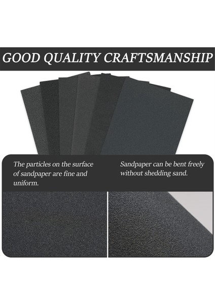 52 Adet Zımpara Seti 120-2000 Grit Zımpara Kağıdı Su/kuru Aşındırıcı Zımpara Kağıtları Ahşap Metal Parlatma Otomotiv (Yurt Dışından)