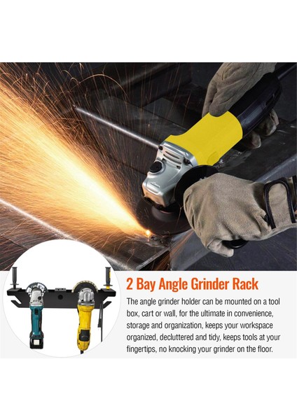 2 Adet Metal Açı Taşlama Makinesi Tutucu Rafı, 4 Bölmeli Elektrikli Açı Taşlama Makinesi Standı, Tel Tutucu, Duvara Monte Elektrikli Alet Düzenleyici (Yurt Dışından) indirimleri