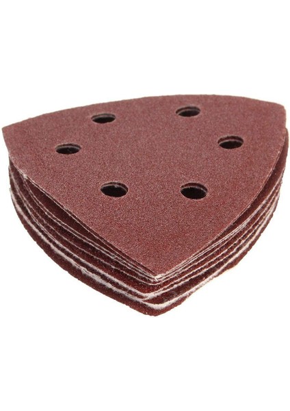 10X Naylon Delta Zımpara Kağıdı Pedleri - 90MM Üçgenler - 40, 60, 80, 100 ve 120 Kumlu Zımpara Kağıtları (Yurt Dışından)