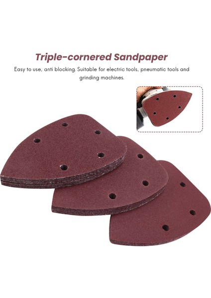 30 Adet 60+80+120 Grit Zımpara Kağıdı Disk Zımpara Kağıdı Black & Decker Avuç Zımparası (Yurt Dışından)