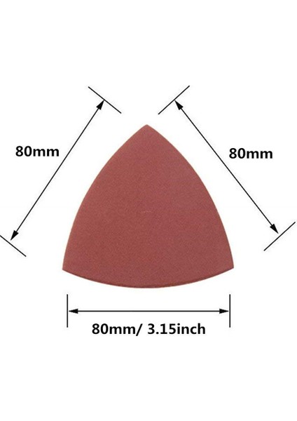 60 Adet Üçgen Kanca ve Döngü Üçgen Zımpara Kağıdı, Fit 3-1/8 Inç Salınımlı Çok Amaçlı Zımpara Pedi, Çeşitli 40 60 80 100 120 240 Grit (Yurt Dışından)