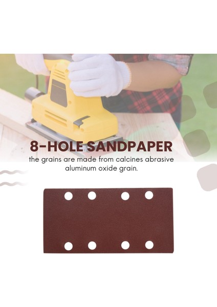 25 Adet Zımpara Pedleri, Zımpara Kağıdı Cırt Cırtlı Kum Kağıdı 93X185MM Delikli 8 Delikli Kum 40/60/80/120 Fit Sac Orbital Zımpara Çoklu Zımpara Alüminyum Oksit Tahıl (Yurt Dışından) modelleri