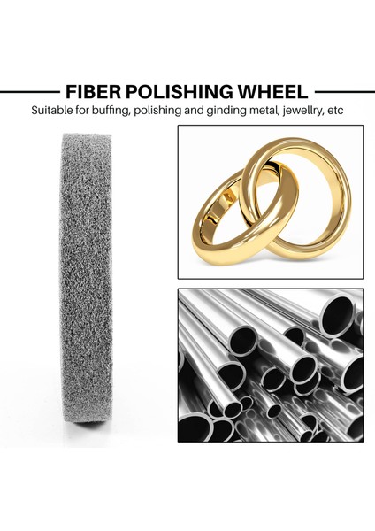 150MM Çap 25MM Kalın 180 Grit Fiber Tekerlek Parlatma Parlatma Diski (Yurt Dışından) modelleri