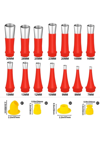 20 Adet Kalafat Memesi, Yeniden Kullanılabilir Paslanmaz Çelik Silikon Kalafat Son Işlem Seti, Kalafat Alet Kiti Kalafat Uçları Seti (Yurt Dışından) fırsatları