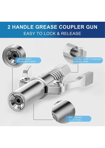 Çift Saplı Dişli Gres Nozulu, 10000 Psı Yük Hızlı Kilit ve Serbest Bırakma Yaylı Esnek Hortumlu Gres Bağlantı Parçası (Yurt Dışından) fiyatları