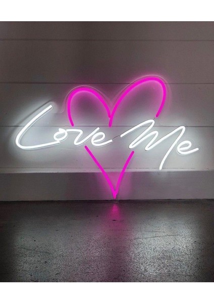 Neon LED Dekoratif Aydınlatma -Love Me, 40X28CM-