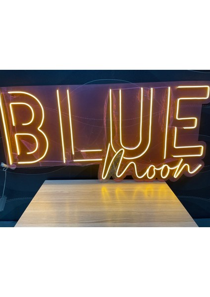 Neon LED Dekoratif Aydınlatma -Blue Moon, 50X25CM-