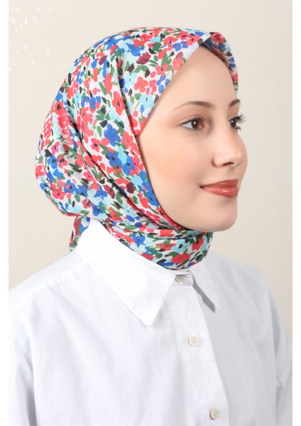 Lux Soft Pamuklu Eşarp 4040-199 Lacivert