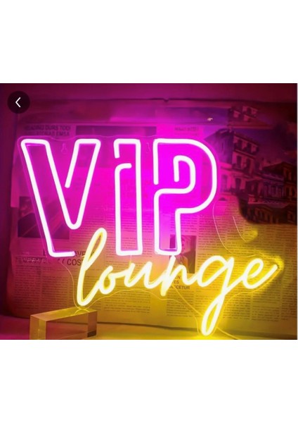 Neon LED Dekoratif Aydınlatma -Vıp Lounge, 40X50CM-