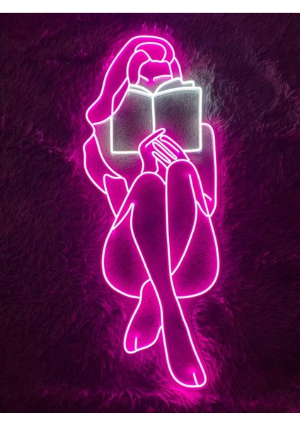 Neon LED Dekoratif Aydınlatma -Model Kitap, 25X50CM-