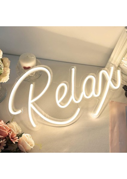 Neon LED Dekoratif Aydınlatma -Relax, 40X20CM-