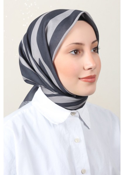 Lux Soft Pamuklu Eşarp 4040-203 Füme