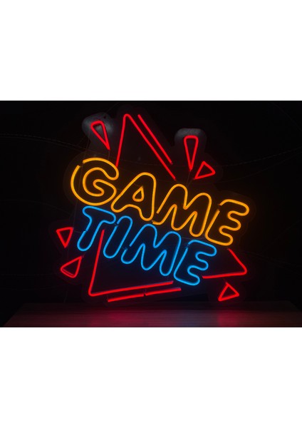 Neon LED Dekoratif Aydınlatma -Game Time, 60X60CM- fırsatları