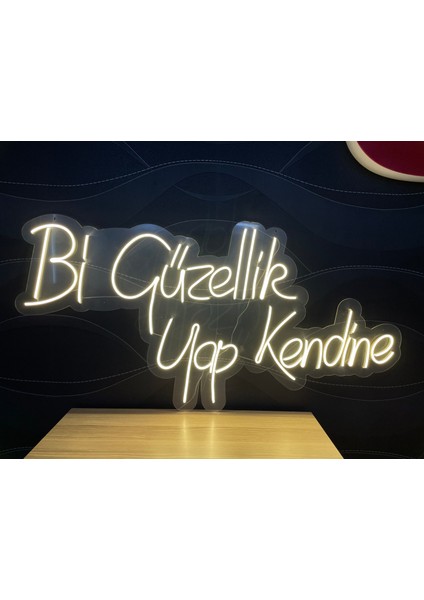 Neon LED Dekoratif Aydınlatma -Bi Güzellik Yap Kendine, 100X45CM-