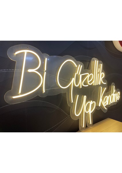 Neon LED Dekoratif Aydınlatma -Bi Güzellik Yap Kendine, 100X45CM- modelleri