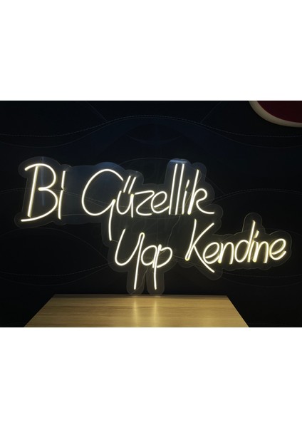 Neon LED Dekoratif Aydınlatma -Bi Güzellik Yap Kendine, 100X45CM- indirimleri