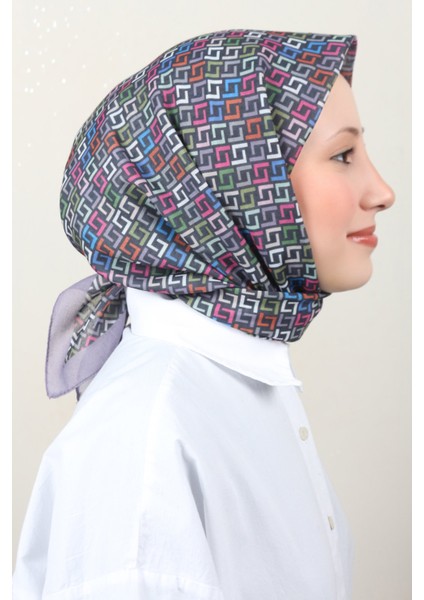 Lux Soft Pamuklu Eşarp 4040-221 Leylak