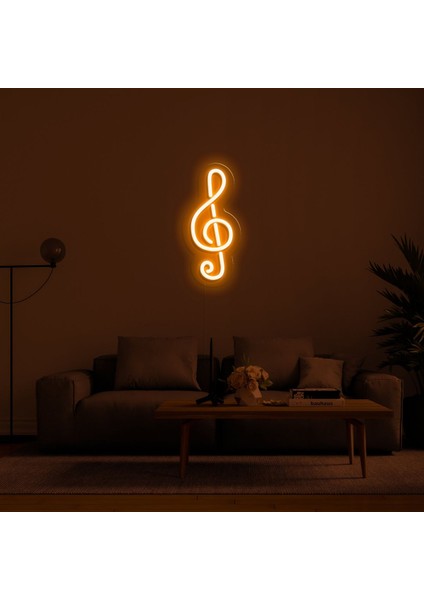Neon LED Dekoratif Aydınlatma -Sol Anahtarı, Müzik, 20X40CM-