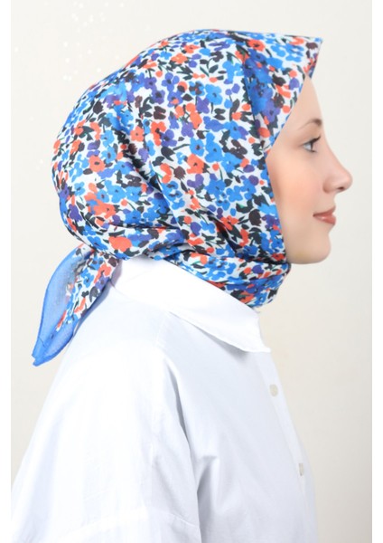 Lux Soft Pamuklu Eşarp 4040-193 Saks