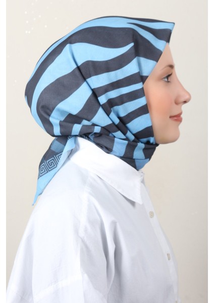 Lux Soft Pamuklu Eşarp 4040-212 Açık Mavi