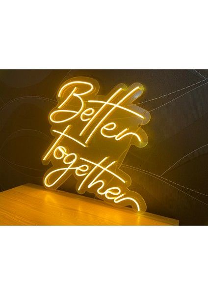 Neon LED Dekoratif Aydınlatma -Better Together, 60X60CM-