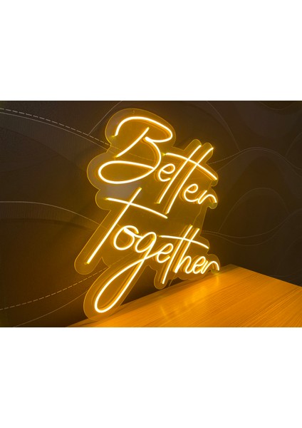 Neon LED Dekoratif Aydınlatma -Better Together, 60X60CM-