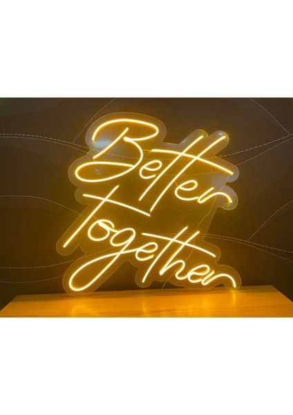 Neon LED Dekoratif Aydınlatma -Better Together, 60X60CM-