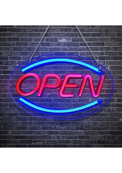 Neon LED Dekoratif Aydınlatma -Open, 45X30CM-