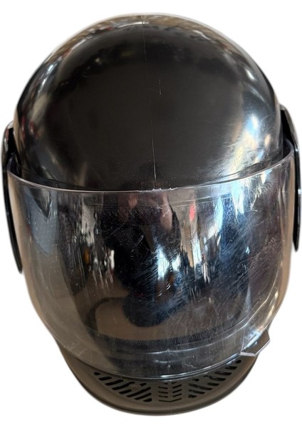 Motosiklet Kask Siyah B Kalite