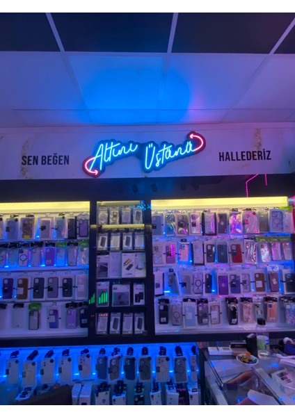 Neon LED Dekoratif Aydınlatma -Altını Üstünü, 70X20CM-