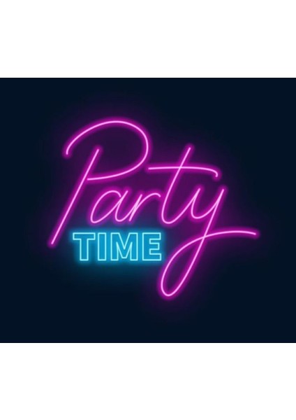 Neon LED Dekoratif Aydınlatma -Party Time, 60X55CM-