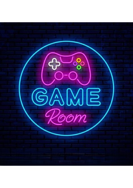 Neon LED Dekoratif Aydınlatma -Game Room, 60X60CM-