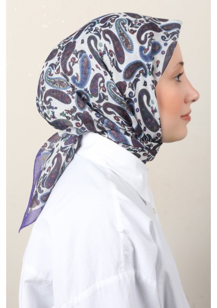 Lux Soft Pamuklu Eşarp 4040-184 Mor